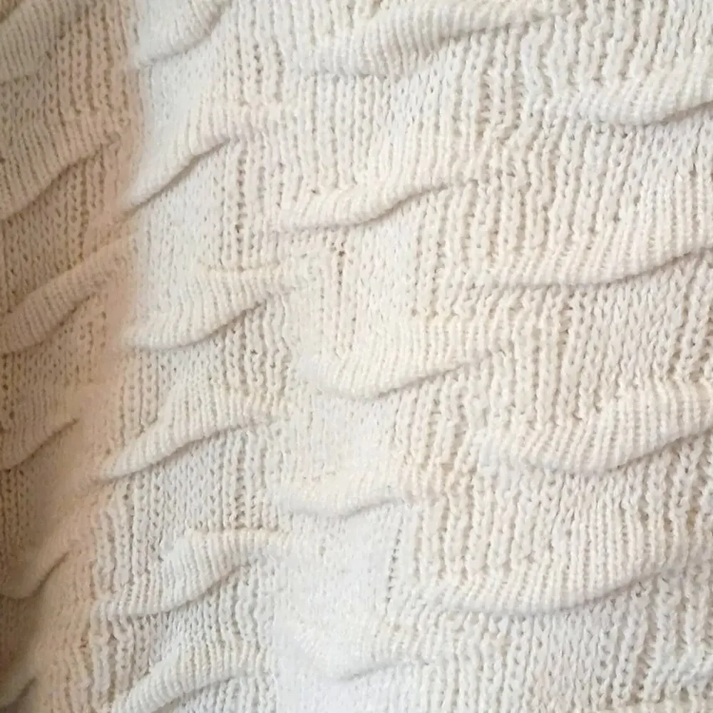 Vintage Cream Sweater Saturdays Static Waves Acrylic